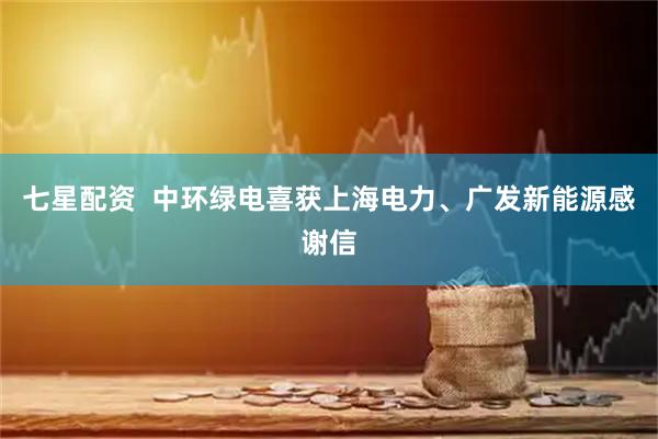 七星配资  中环绿电喜获上海电力、广发新能源感谢信